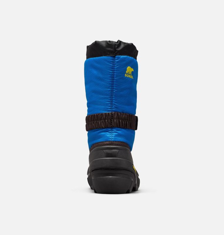 Kids Snow Boots Black/Blue - Sorel Childrens Flurry™ - 076-BMICGU